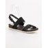 Čierne dierkované sandále