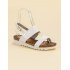 Biele ploché sandále
