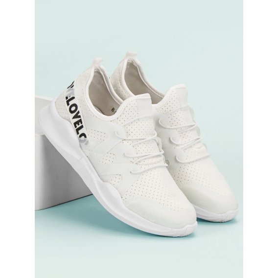 Biele textilné športové topánky