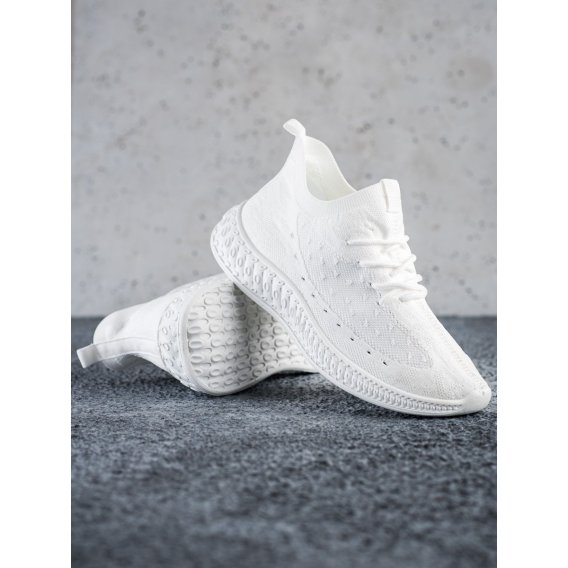 Biele textilné sneakersy