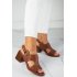 Elegantné kožené sandálky